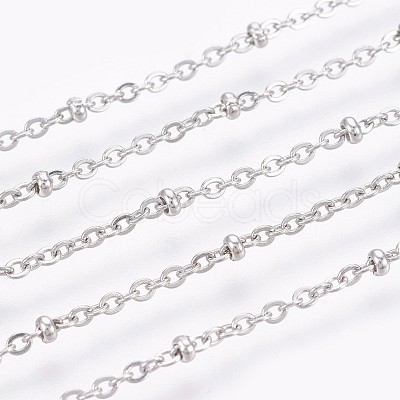 Tarnish Resistant 304 Stainless Steel Cable Chain Anklets AJEW-P069-01P-1