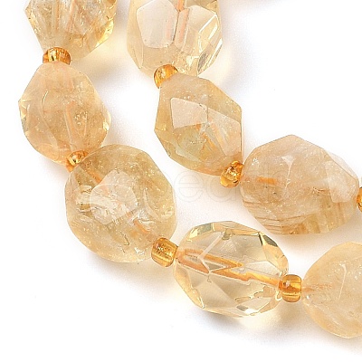 Natural Citrine Beads Strands G-P541-A01-14-1