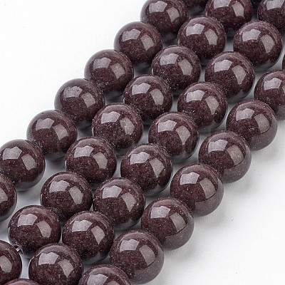 Natural Mashan Jade Round Beads Strands X-G-D263-10mm-XS05-1