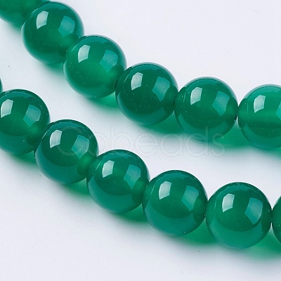 Natural Green Onyx Agate Beads Strands X-G-G583-8mm-11-1