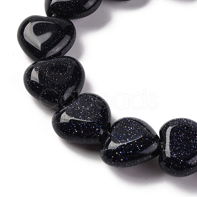 Synthetic Blue Goldstone Beads Strands G-I372-A12-01-1