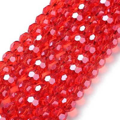 Electroplate Glass Bead Strands EGLA-R015-8mm-20-1