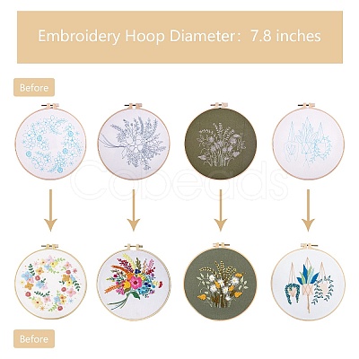 4 Sets 4 Style Embroidery Tool Accessories DIY-SZ0003-20-1