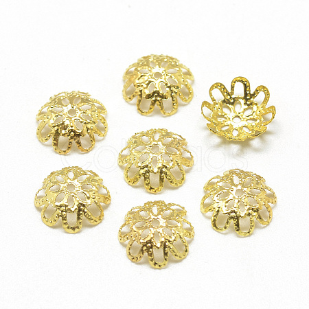 Plated Iron Fancy Bead Caps IFIN-S696-33G-10mm-1