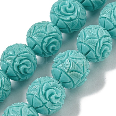 Synthetic Coral Carved Beads Strands CORA-I023-02-1