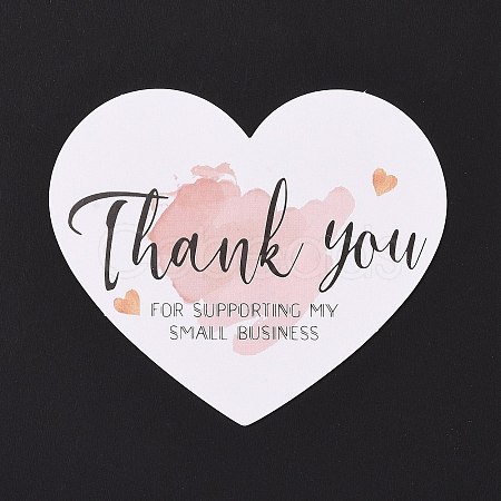 Coated Paper Thank You Greeting Card DIY-F120-03E-1