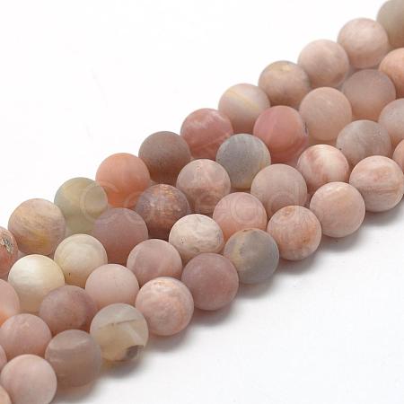 Natural Sunstone Beads Strands G-R446-12mm-36-1
