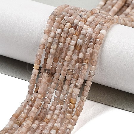 Natural Peach Moonstone Beads Strands G-B093-C01-01-1