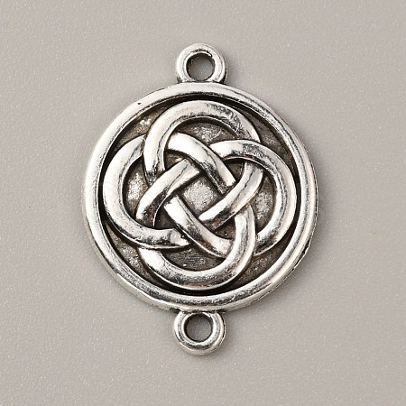 Tibetan Style Alloy Knot Connector Charms FIND-CJC0007-41C-1