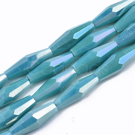 Electroplate Glass Beads Strands X-EGLA-S194-03A-A05-1