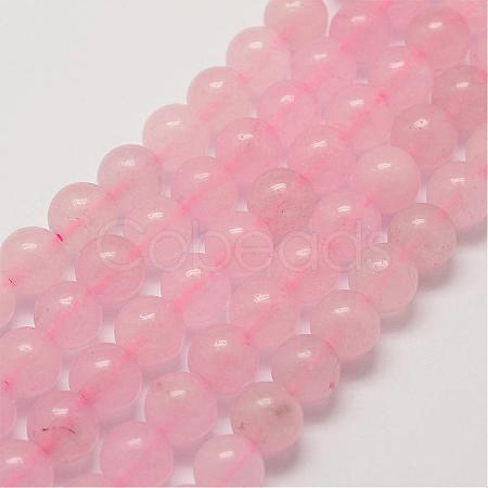 Natural Rose Quartz Beads Strands G-P281-02-6mm-1