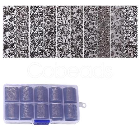 10Rolls 10 Styles Nail Art Transfer Stickers MRMJ-R090-67B-1