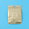 Plastic Zip Lock Bags, Resealable Small Jewelry Storage Bags Self Seal Bags, Top Seal, Rectangle with Smiling Face, Dark Khaki, 13x8cm