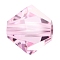 Preciosa&reg Crystal Beads, Czech Crystal, Bicone(451 69 302 Rondelle), 70220 Pink Sapphire, 6mm, Hole: 1mm