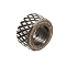 304 Stainless Steel European Beads, Large Hole Beads, Column, Antique Silver, 4x7.5mm, Hole: 4.5mm