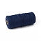 Cotton String Threads for Crafts Knitting Making, Midnight Blue, 3mm, about 109.36 Yards(100m)/Roll