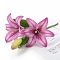 Imitation Leather Artificial Lily, for Wedding Aisle Centerpieces Table Confetti Party Favors Home Decoration, Plum, 410mm