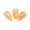 Opaque Acrylic Pendants, Two Tone Color, with Glitter Powder, Teardrop, Saddle Brown, 25x14mm, Hole: 1.8mm, about 239pcs/500g