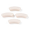 Opaque Acrylic Beads, Curved Tube, Floral White, 36x13.5x11.5mm, Hole: 4mm, about 148pcs/500g