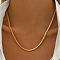 Iron Snake Chain Punk Hip-hop Minimalist Fashion Women's Necklace, Golden, 20.08 inch(51cm)