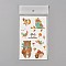 Removable Temporary Tattoos, Water Proof, Cartoon  Paper Stickers, Animal, Colorful, 120~121.5x75mm