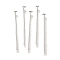 Brass Flat Head Pins, Lead Free & Cadmium Free, 925 Sterling Silver Plated, 20x0.7mm, Head: 2mm