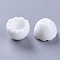 Resin Beads, No Hole/Undrilled, Half Egg White, Imitation Food, White, 13~14x10~11mm