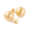 Round Ball Drawbench Brass Ear False Plugs for Women EJEW-G391-24B-G-3