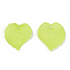 Transparent Frosted Acrylic Leaf Charms FACR-ZX003-01B-2
