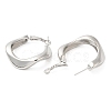 Brass Twist Hoop Earrings for Women EJEW-K248-16P-2
