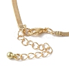 Bowknot Alloy Snake Chain Anklets AJEW-G059-04G-4