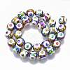 Electroplate Glass Beads Strands EGLA-T012-02G-2