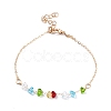 4Pcs 4 Style Alloy Chain Anklets Set with Heart Beaded and Butterfly Charm SJEW-D009-02KCG-6