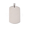 201 Stainless Steel Rectangle Stamping Blank Tag Pendants STAS-L122-15P-1