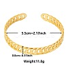 Elegant and Stylish Design Curb Chain Shape 304 Stainless Steel Cuff Bangles for Women YM3524-2-1