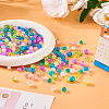 420Pcs 14 Style Transparent Spray Painted Crackle Glass Beads Strands CCG-TA0002-04-6