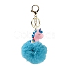 Cute Unicorn PVC & Imitate Rex Rabbit Fur Ball Keychain KEYC-C005-03B-2