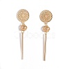 Brass Dangle Stud Earrings EJEW-JE03032-1