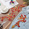 Chinese Style Dragon Computerized Embroidery Cloth Iron on/Sew on Patches PATC-WH0007-49A-4