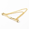 Brass Hanging Chains Collar Pins Tie Clips AJEW-WH0401-65G-2