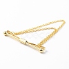 Brass Hanging Chains Collar Pins Tie Clips AJEW-WH0401-65G-2