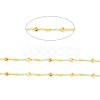Brass Handmade Glass Bead Chains CHC-M022-10G-2