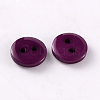 2-Hole Flat Round Resin Sewing Buttons for Costume Design BUTT-E119-14L-07-2