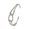 304 Stainless Steel Wire Wrap Cuff Bangles BJEW-Q773-06A-P-1