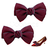 Polyester Bowknot Shoe Decorations AJEW-WH0323-25D-2