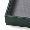Rectangle PU Leather Jewelry Trays with Gray Velvet Inside VBOX-C003-02-3