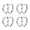 Brass Micro Pave Cubic Zirconia Hoop Earring for Women EJEW-WH0013-97P-1