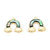 Synthetic Paua Shell Charms KK-N231-385-2