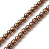 Electroplate Synthetic Magnetic Hematite Beads Strands G-E602-01A-1