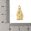 Brass Micro Pave Clear Cubic Zirconia Pendants KK-R162-021B-G-3